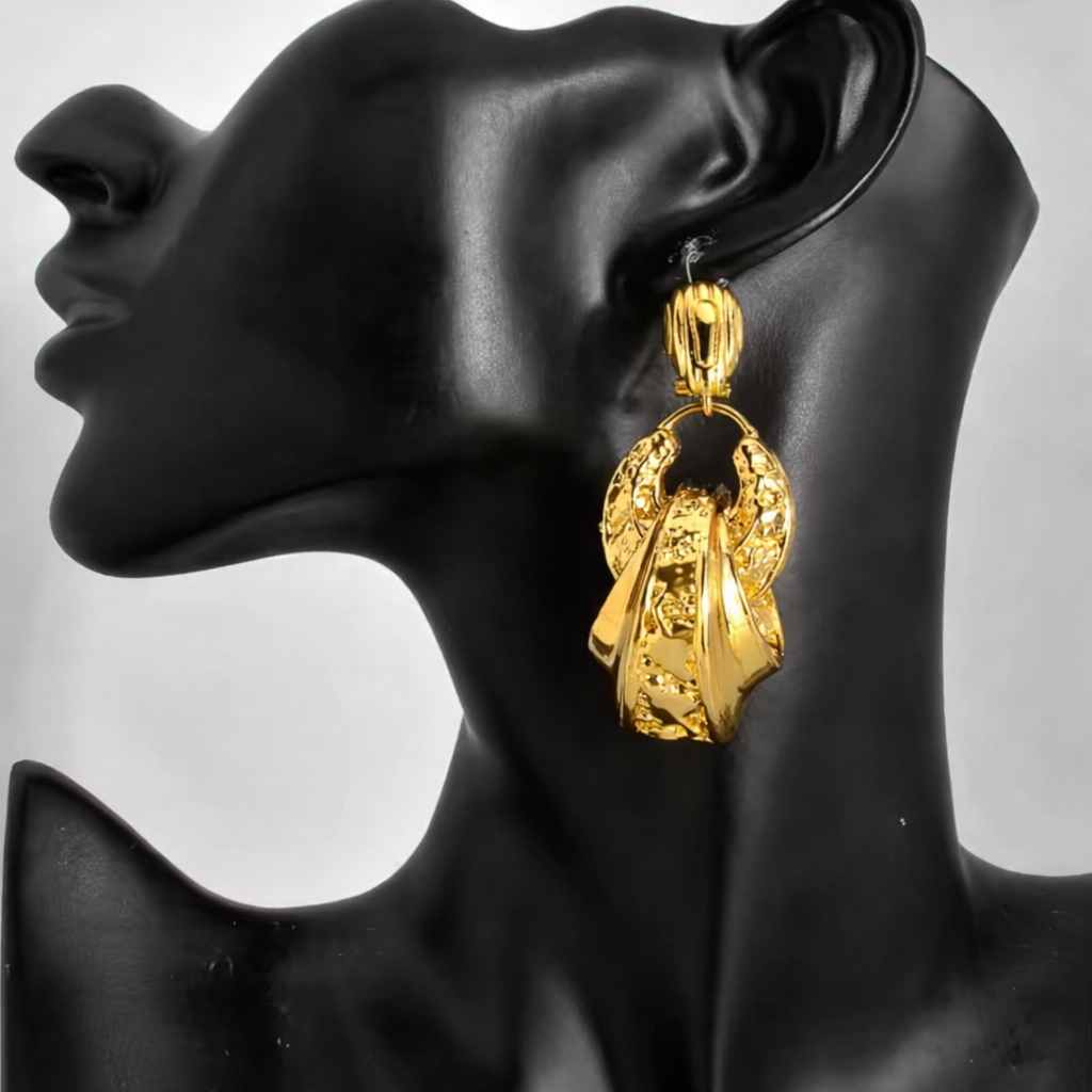 Gold drop earrings