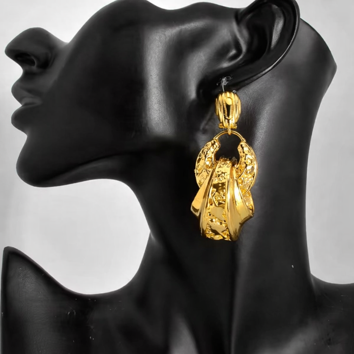 Gold drop earrings